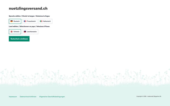 Screenshot of nuetzlingsversand.ch