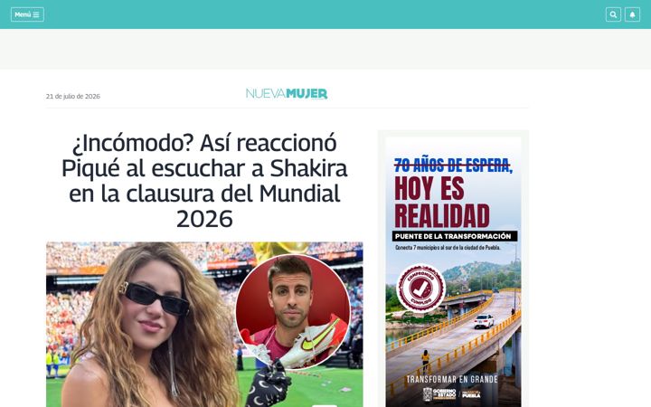 Screenshot of nuevamujer.com