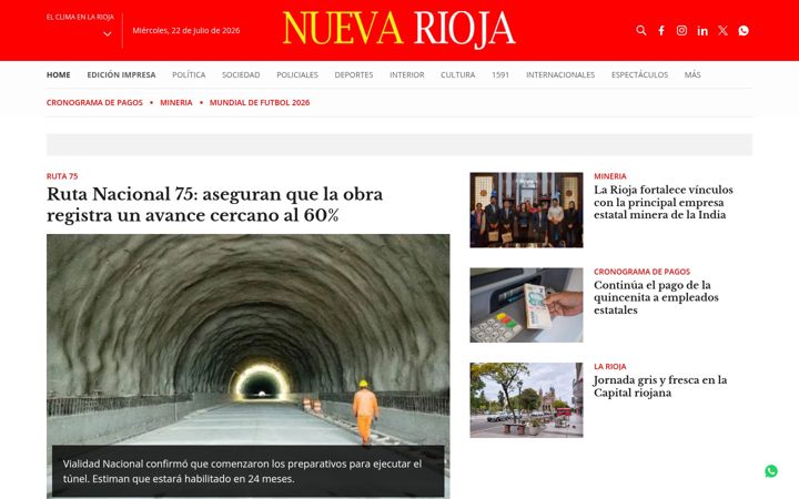 Screenshot of nuevarioja.com.ar