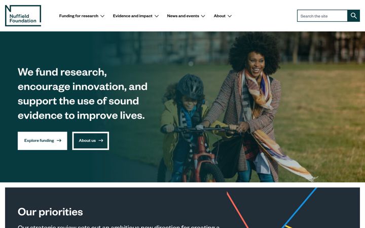 Screenshot of nuffieldfoundation.org