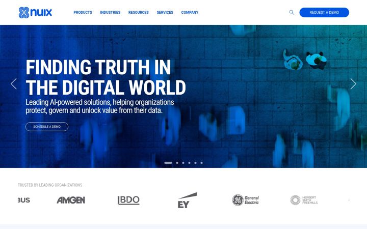 Screenshot of nuix.com