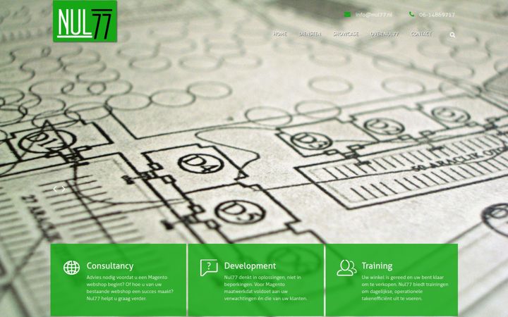 Screenshot of nul77.nl