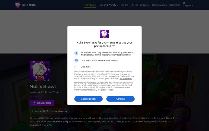Screenshot of null-brawl.org