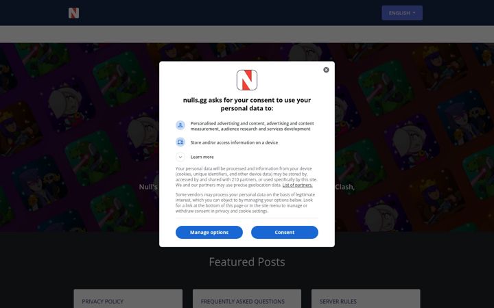 Snímek obrazovky nulls.gg