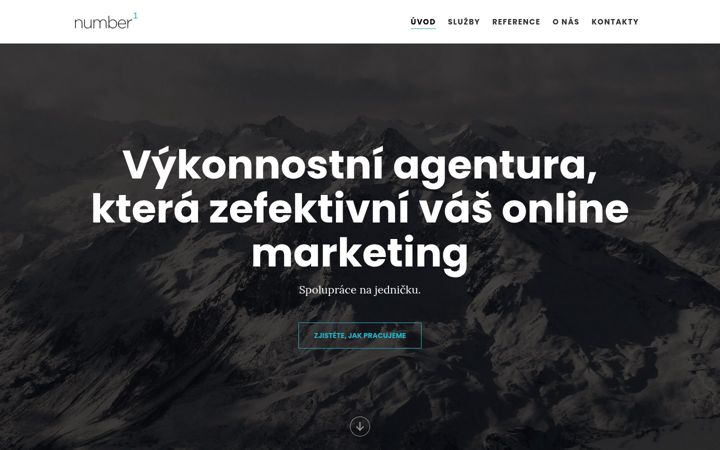 Snímek obrazovky numberone.cz