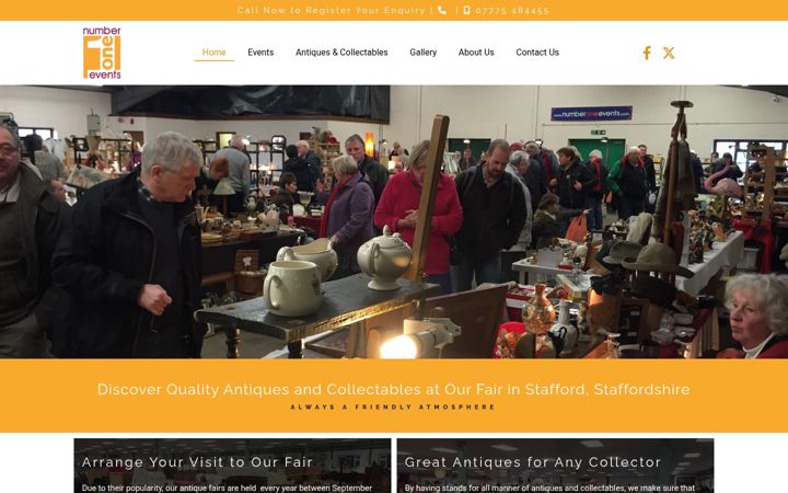Screenshot of numberoneevents.co.uk