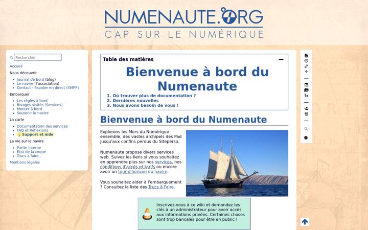 Screenshot of numenaute.org