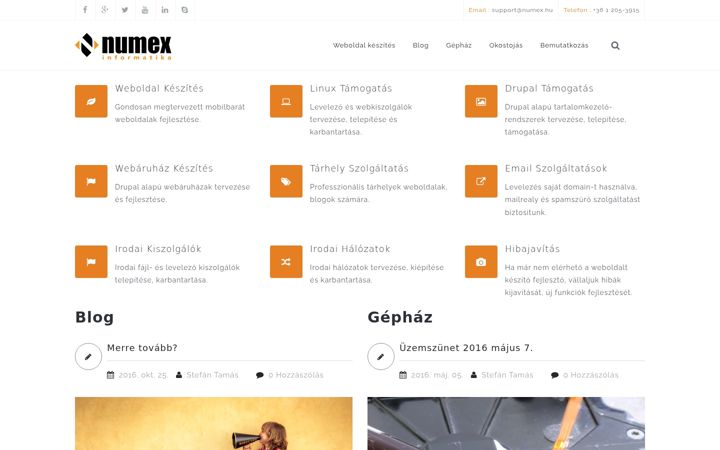 Screenshot of numex.hu