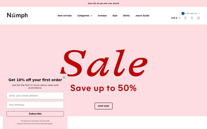 Screenshot of numph.com