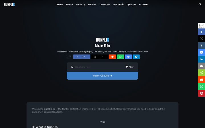 Screenshot of nunflix.cx