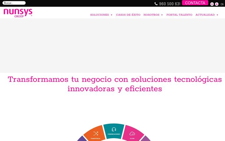Screenshot of nunsys.com
