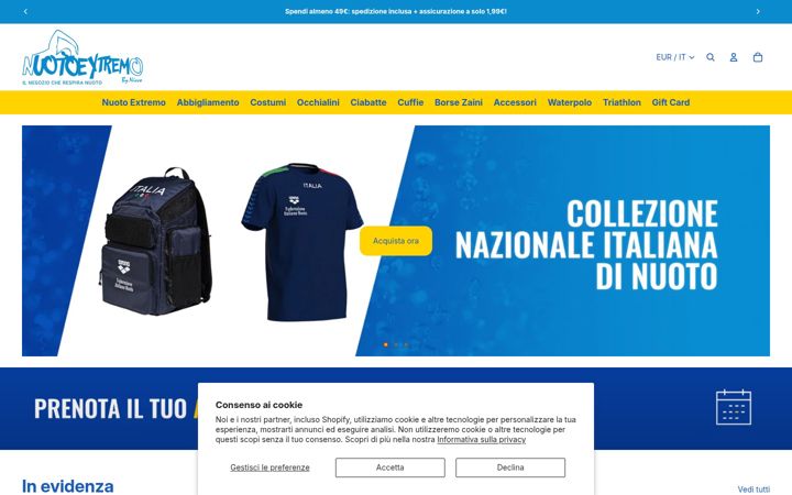 Screenshot of nuoto-extremo.com