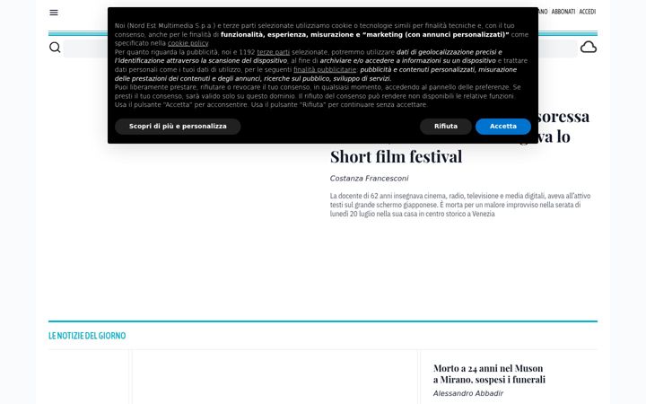 Screenshot of nuovavenezia.it
