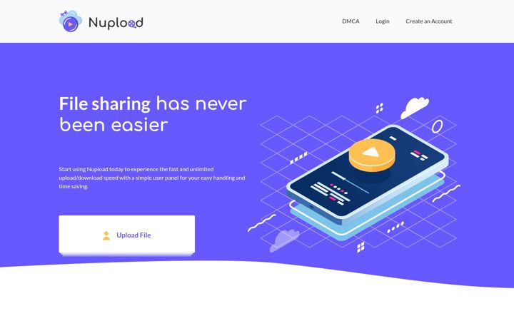 Screenshot of nupload.me