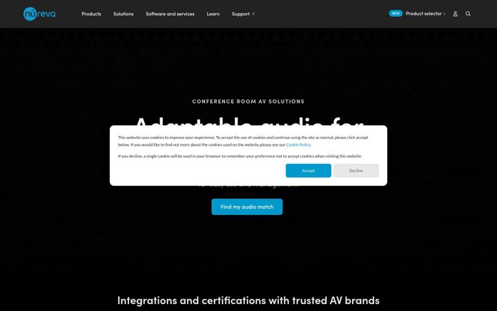 Screenshot of nureva.com