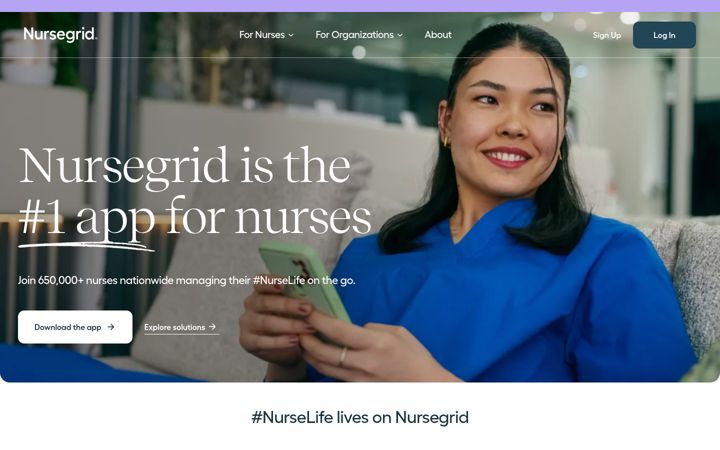 Snimka zaslona za nursegrid.com