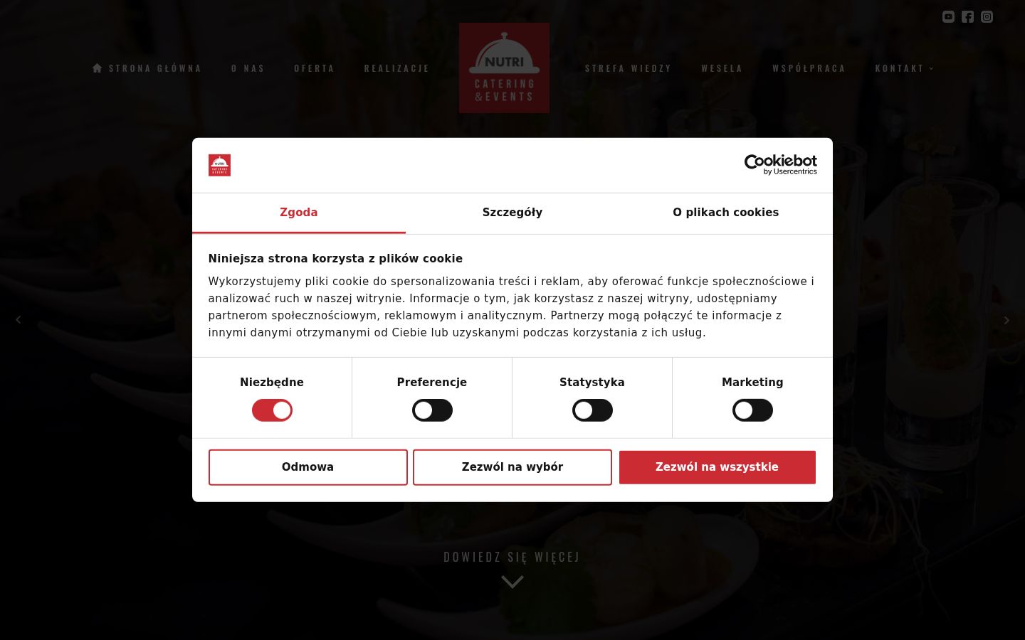 Skærmbillede af samtykkebanneret, som det blev vist før nogen interaktion