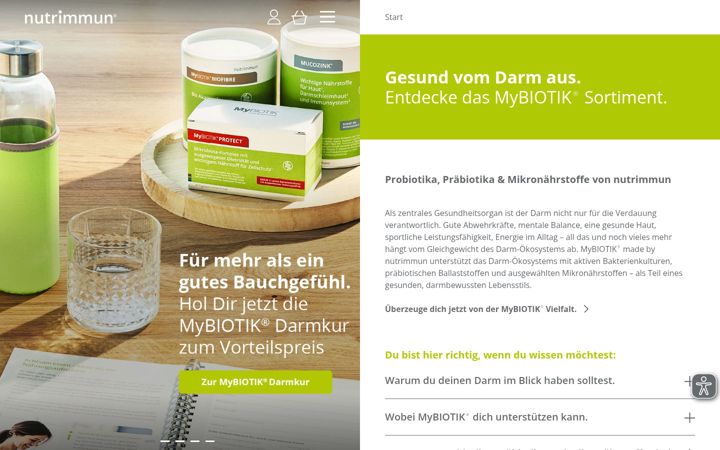Screenshot of nutrimmun.de