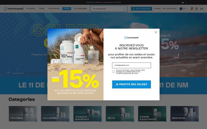 Screenshot of nutrimuscle.com