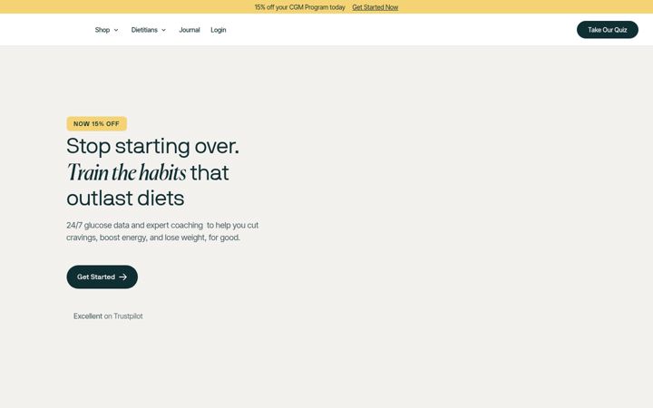 Snímek obrazovky nutrisense.io