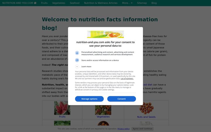 Screenshot of nutrition-and-you.com
