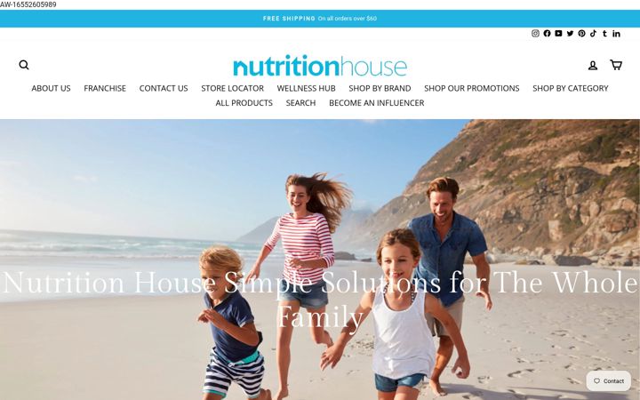 Screenshot of nutritionhouse.com