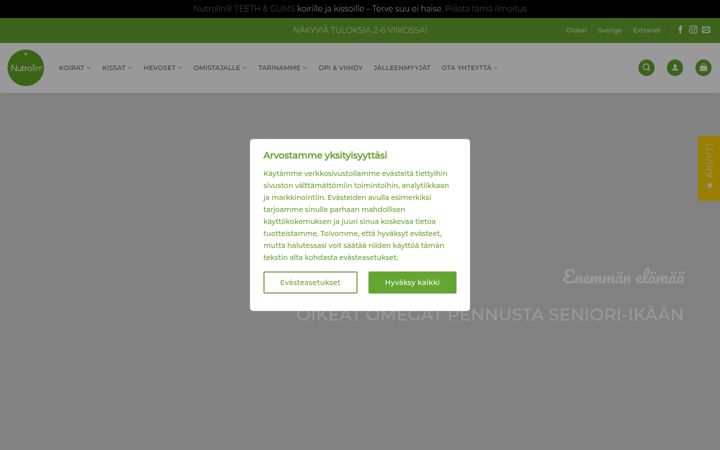 Screenshot of nutrolin.fi