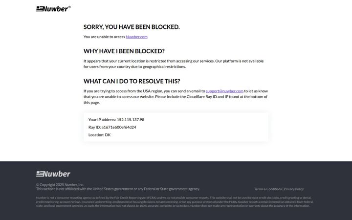Screenshot of nuwber.com