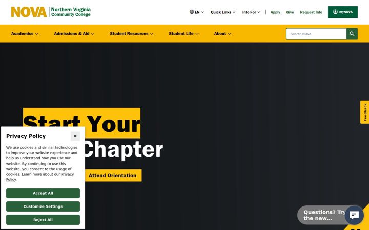 Screenshot di nvcc.edu