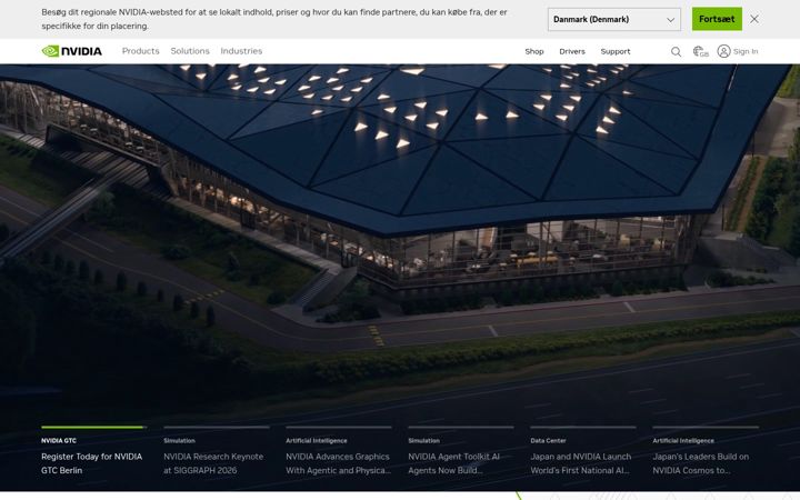 Screenshot of nvidia.co.uk