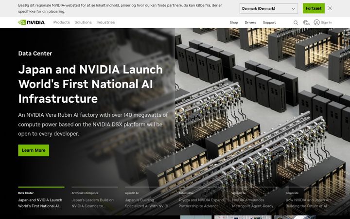 Snímek obrazovky nvidia.net