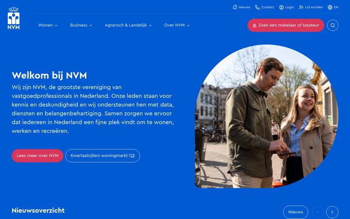 Screenshot of nvm.nl