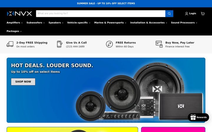 Skærmbillede af nvx.com