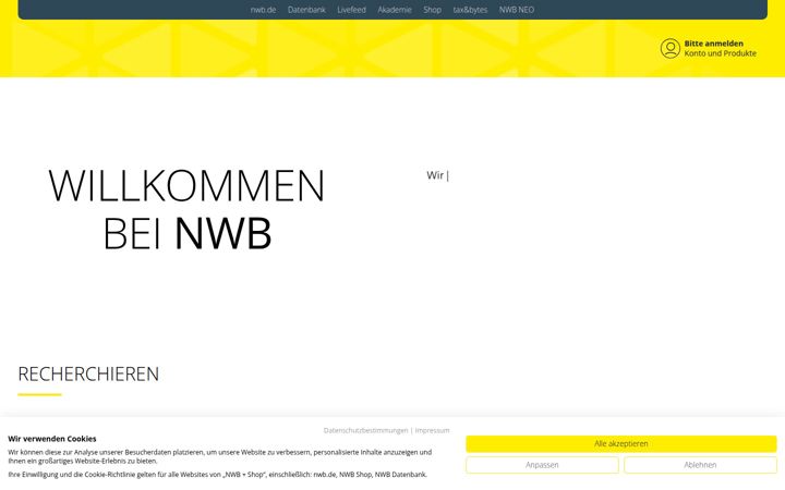 Screenshot of nwb.de
