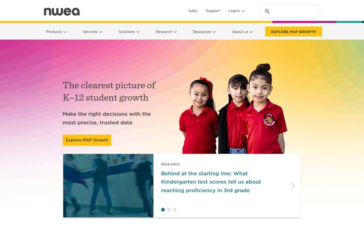 Ekraanipilt saidist nwea.org