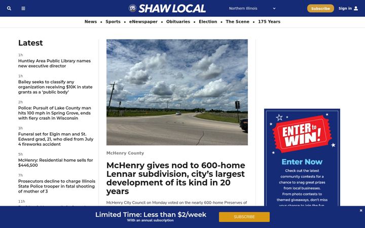 Screenshot of nwherald.com