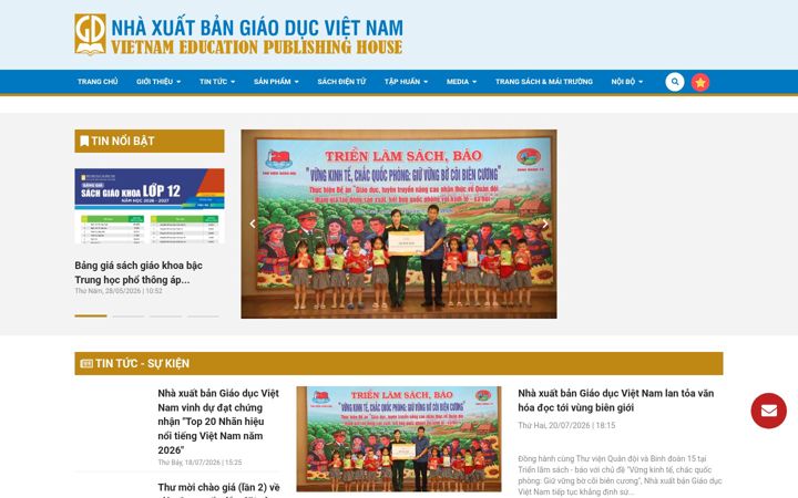 Screenshot of nxbgd.vn