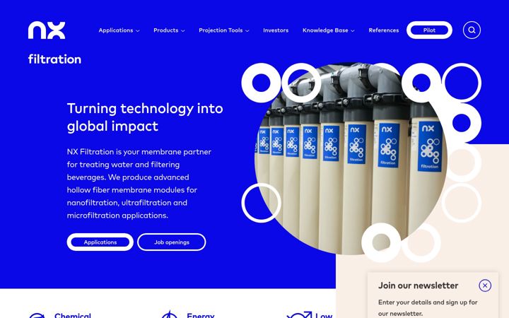 Screenshot of nxfiltration.com