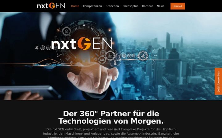 Screenshot of nxtgen-projects.de