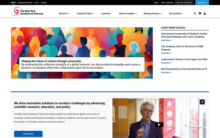 Screenshot of nyas.org