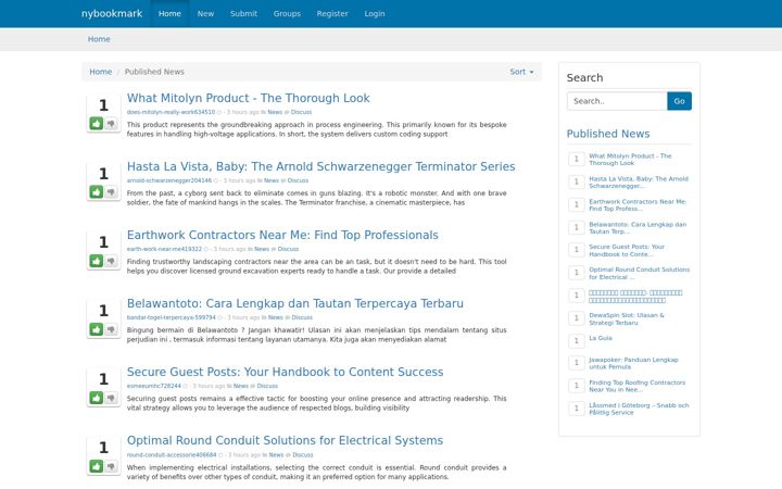 Screenshot of nybookmark.com