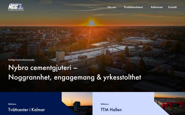 Skjermbilde av nybrocement.se