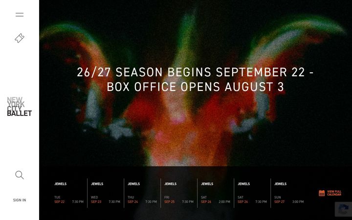 Screenshot of nycballet.com
