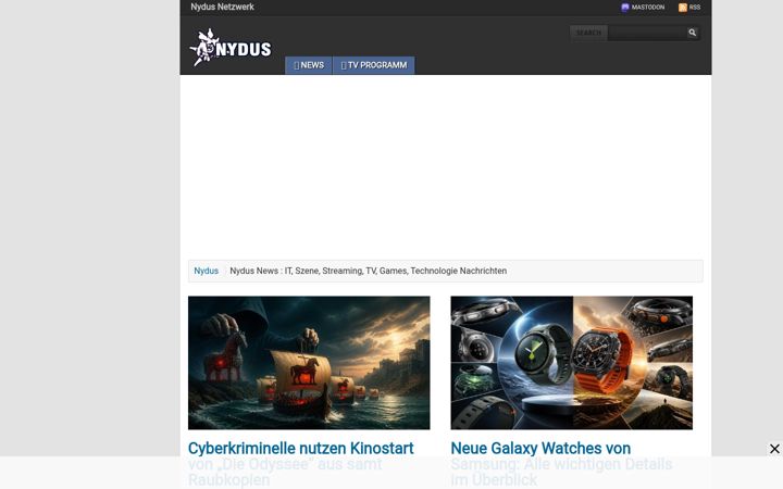 Zrzut ekranu nydus.org