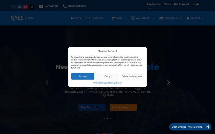 Screenshot of nyes.digital
