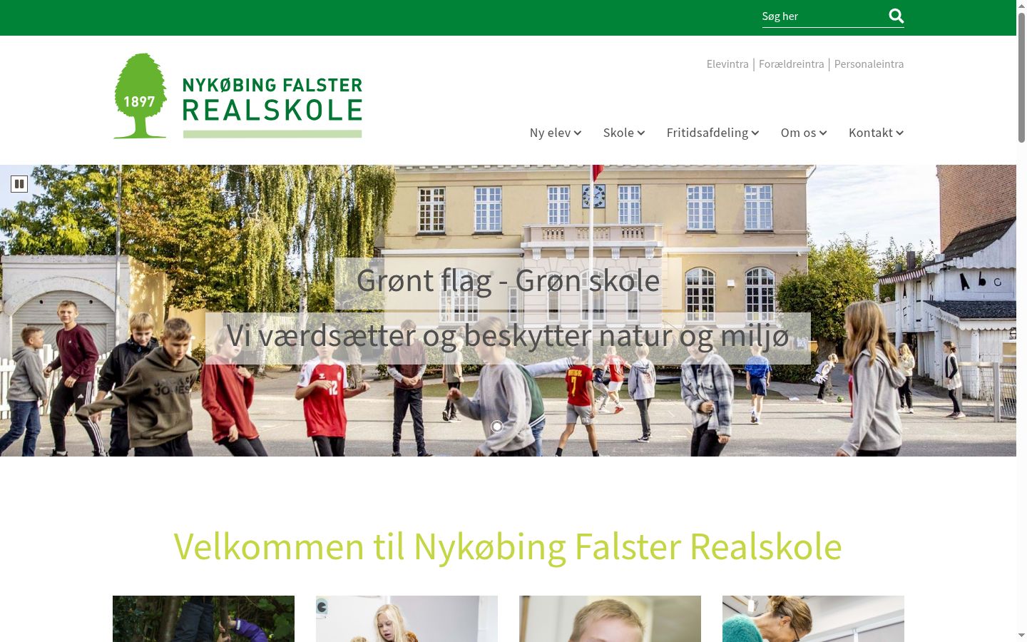 Skærmbillede af samtykkebanneret, som det blev vist før nogen interaktion