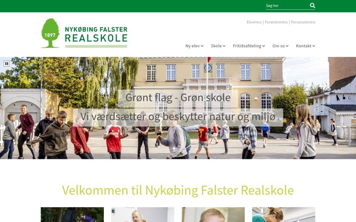 Screenshot of nykfrealskole.dk