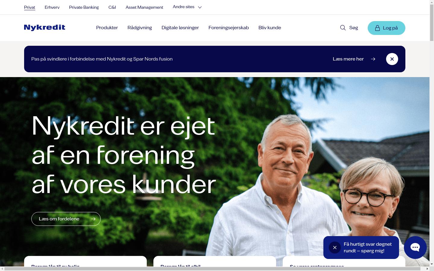 Screenshot of nykredit.dk