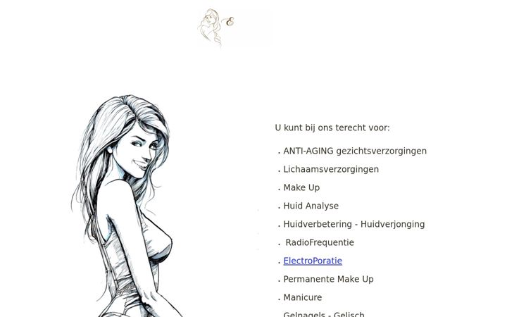Screenshot stránky nymfe.be