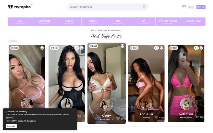 Screenshot of nympho.dk